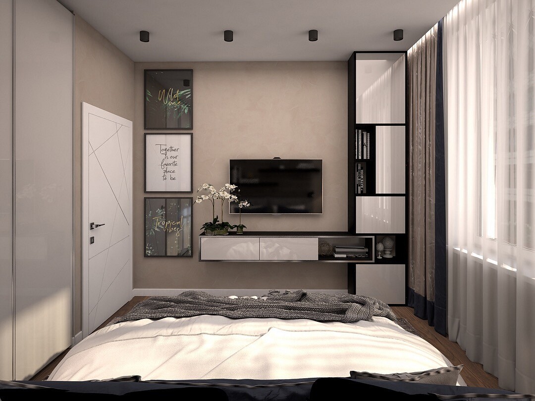 Дизайн спальни 9 кв м