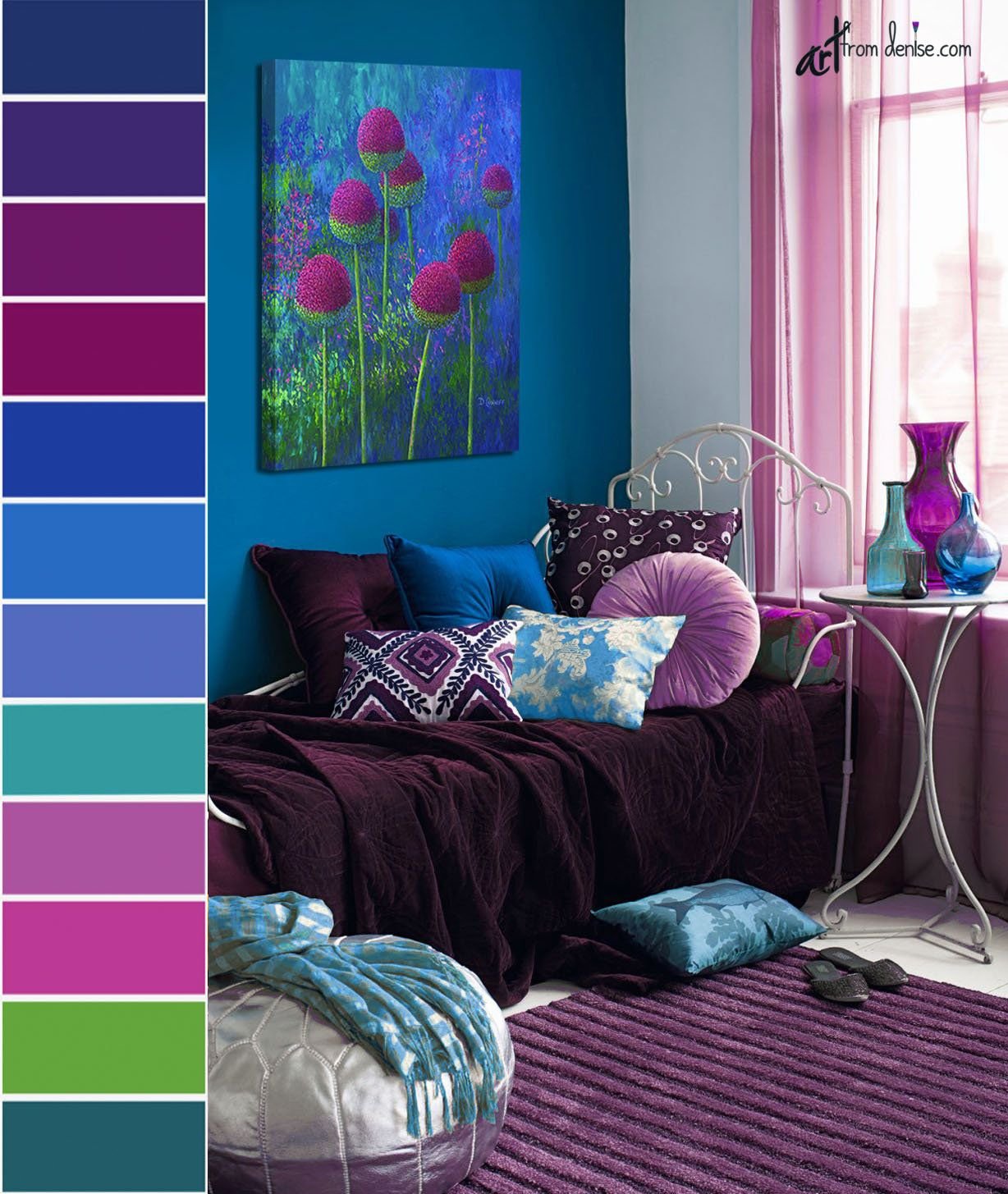 характеристика фиолетового цвета в интерьере