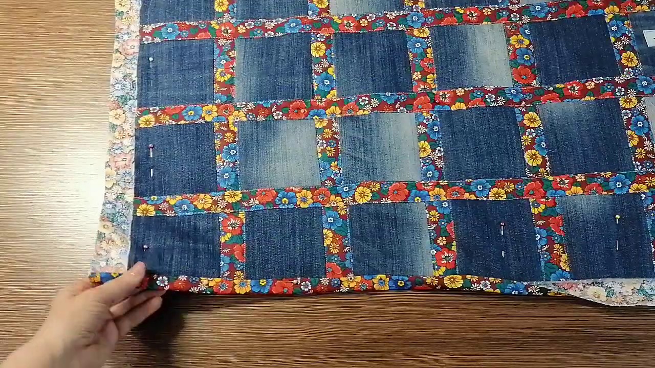 Лоскутное шитье из джинсовой ткани