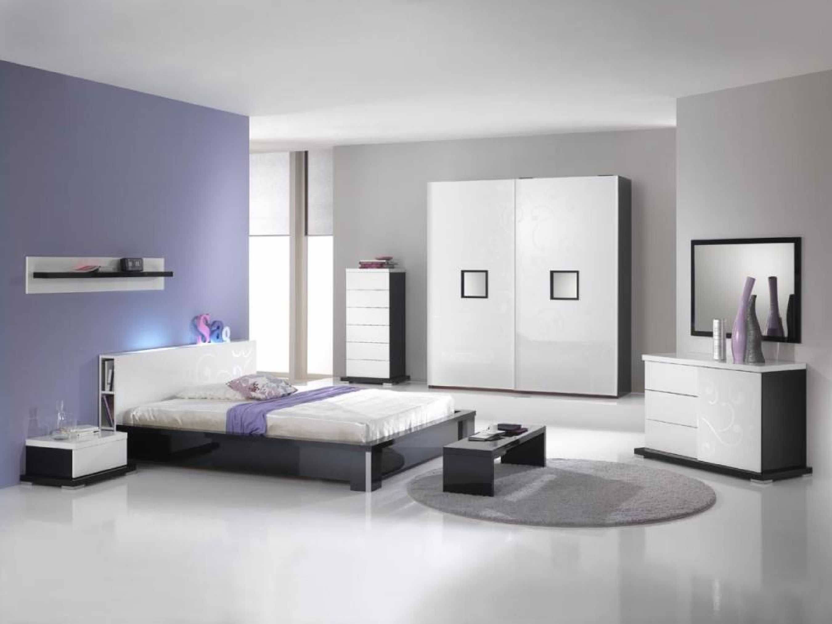 глянцевая мебель для спальни в современном стиле