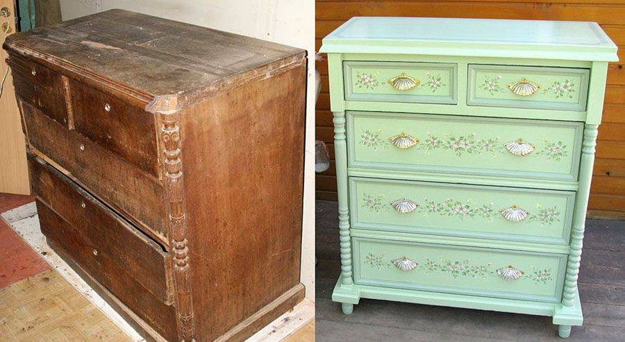 Переделка старой мебели своими руками: до и после