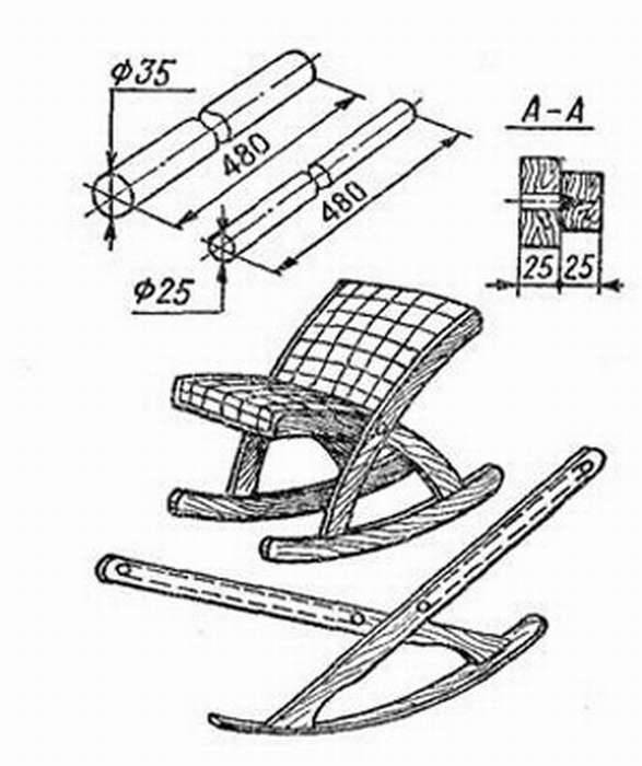 Дачный стул своими руками чертежи