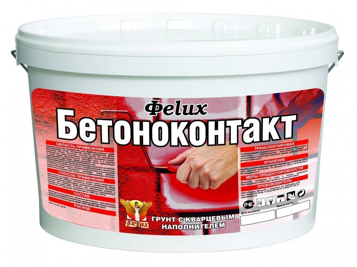 Бетон-контакт: применение грунтовки, технические характеристики и расход на 1 м²
