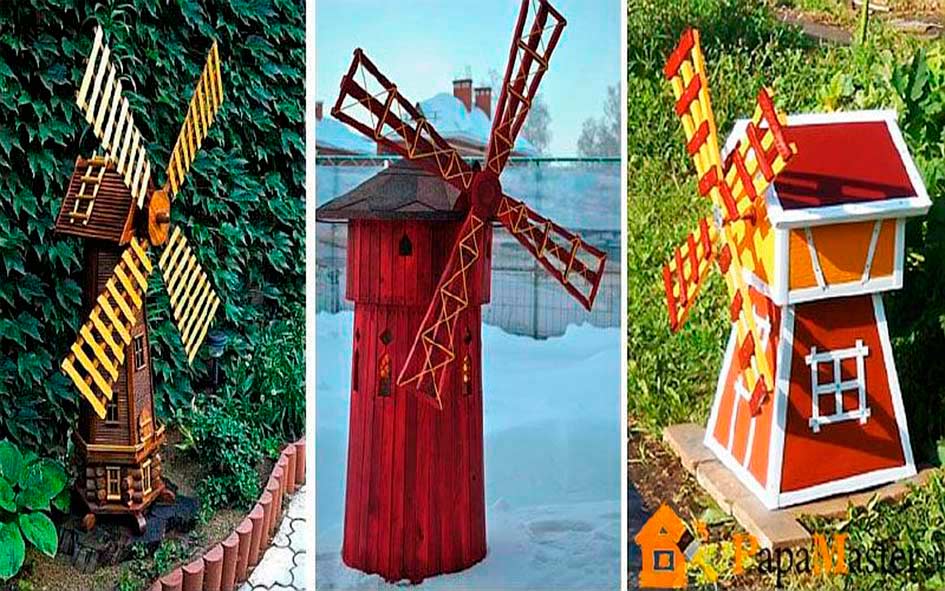 Как сделать декоративную мельницу: 85 фото актуальных идей для дачи и сада