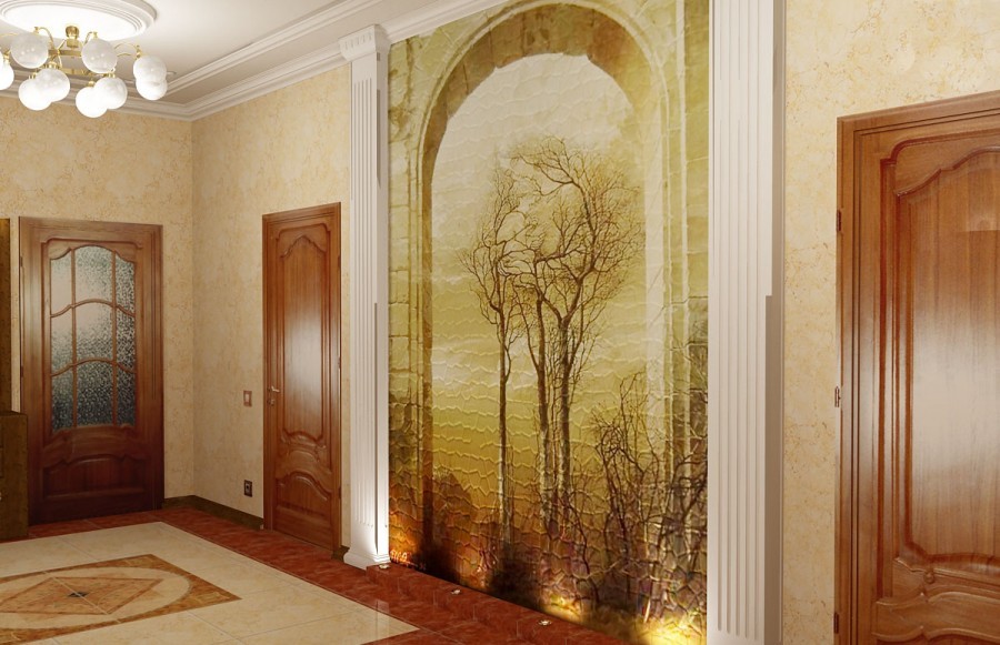 Варианты использования фресок в интерьерах разных комнат