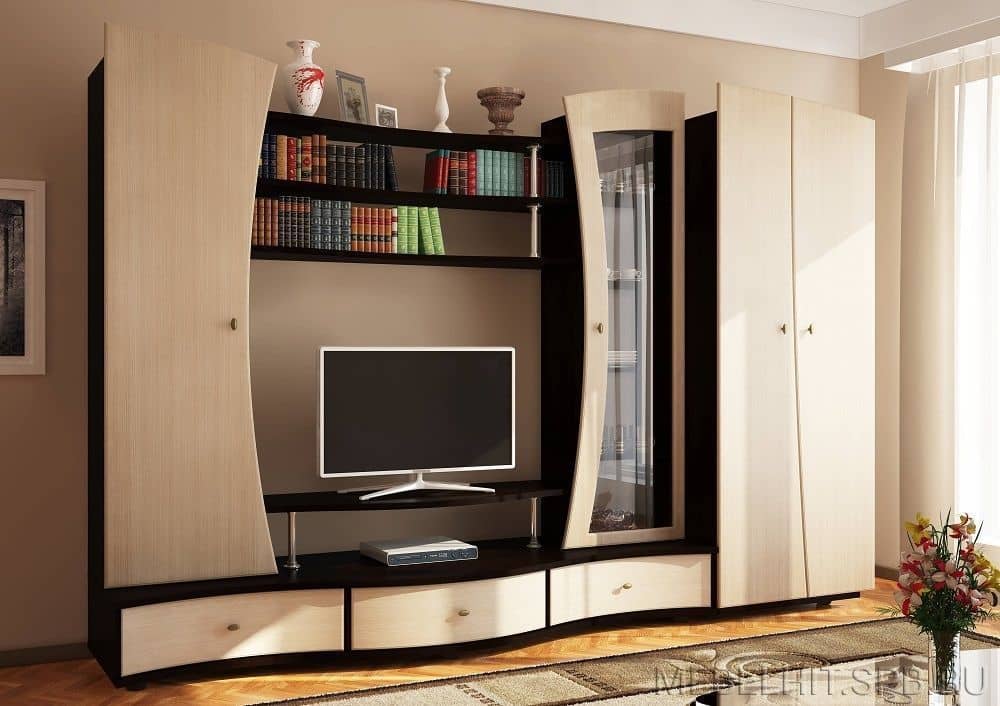 Гостиная мебель в современном стиле со шкафом для одежды