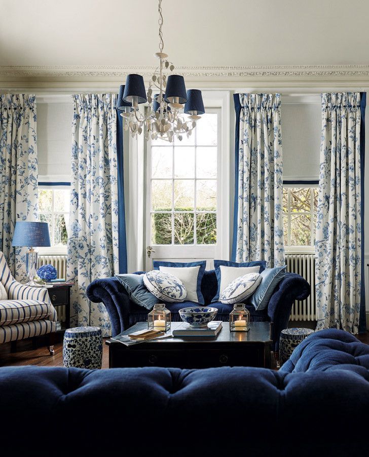 Серый и оттенки синего в гостиной: советы по дизайну и идеи для декора
