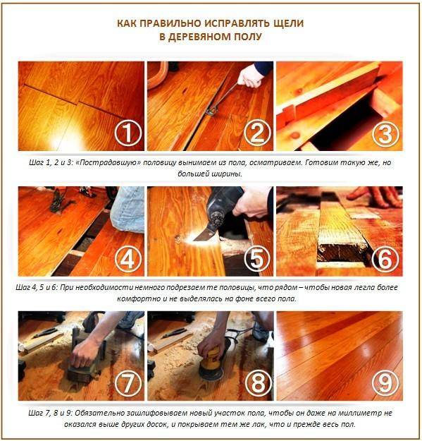Как устранить скрип деревянного пола без вскрытия
