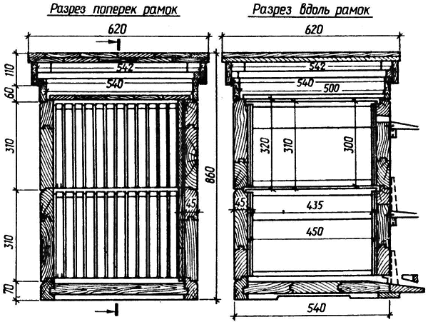 12 рамочного улья чертежи