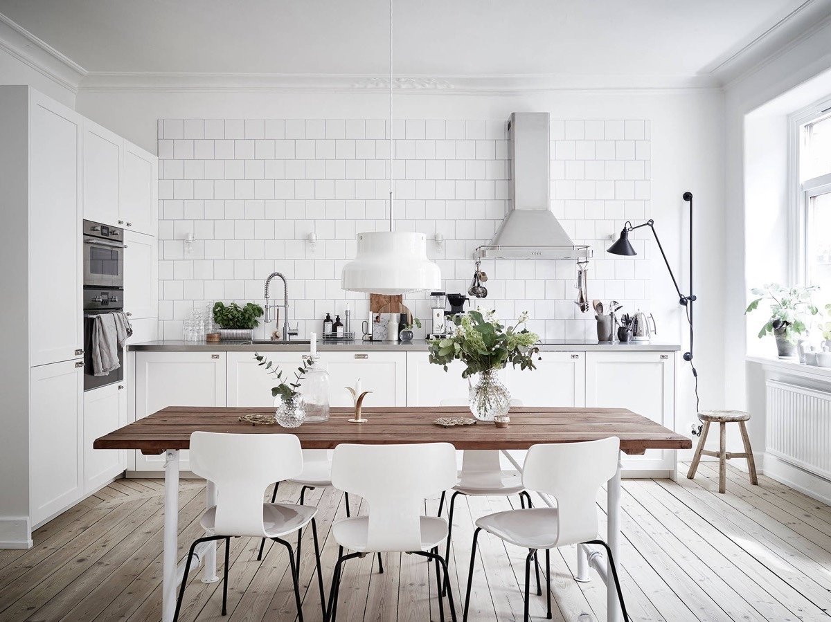 Обустройство кухни в скандинавском стиле: фото интерьера, особенности и рекомендации