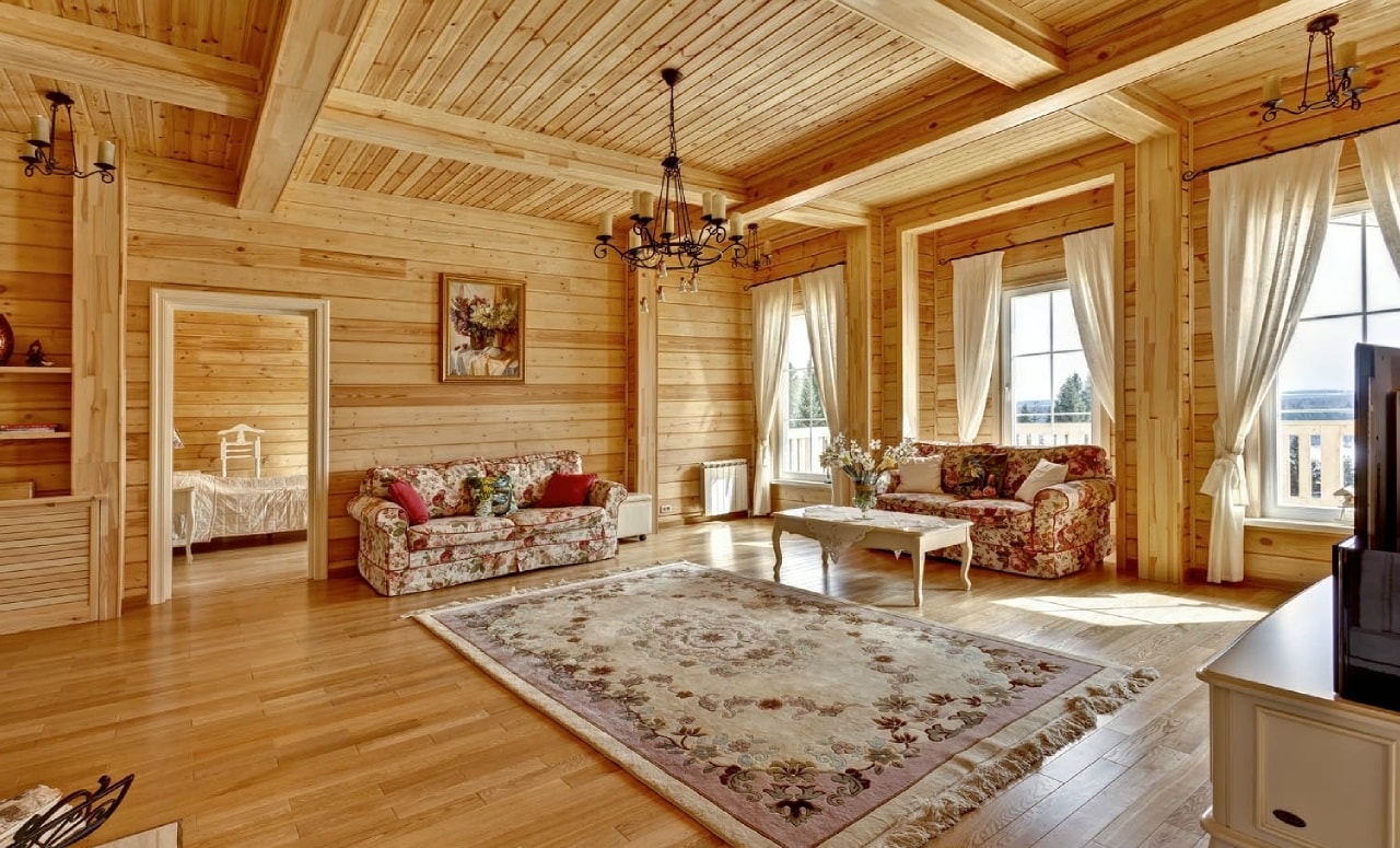 Интерьер деревянного дома: идеи дизайна интерьера 40 фото