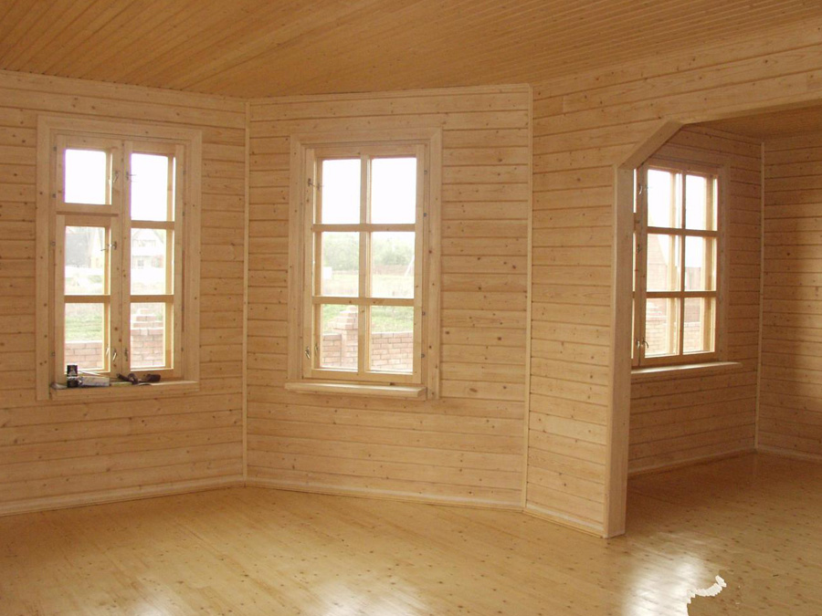 Отделка деревянного дома внутри в современном стиле