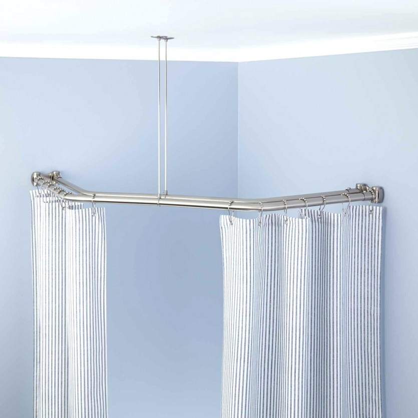 Штанга (карниз) для шторы в ванной | онлайн-журнал о ремонте и дизайне