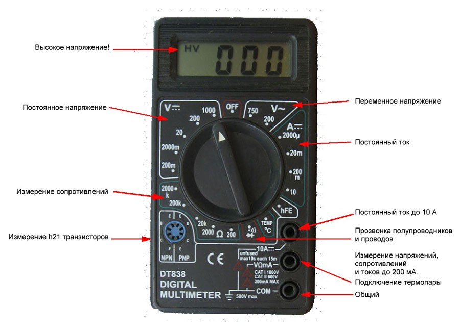 Как пользоваться мультиметром: инструкция по различным типам тестеров и видео