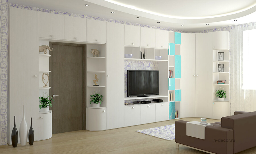 Угловые стенки в гостиную: 5 преимуществ современных моделей