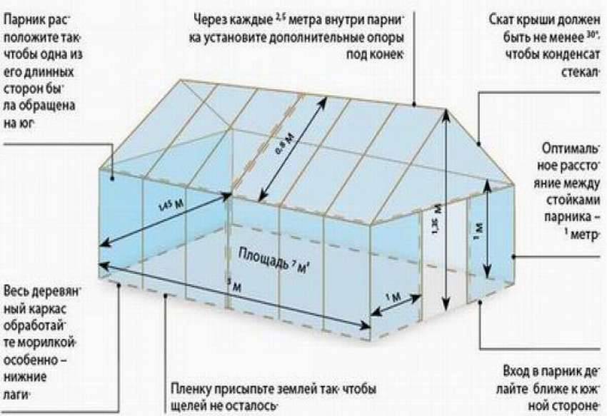 Конструкции теплиц из поликарбоната: размеры и фото формы