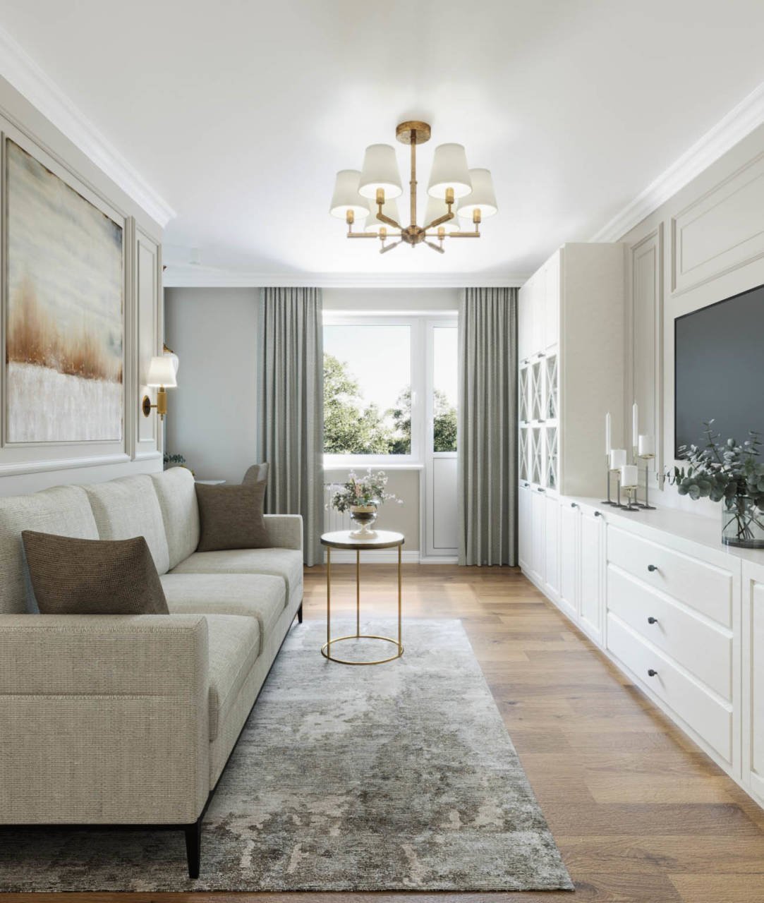 Дизайн гостиной в квартире в светлых тонах современная классика фото дизайн