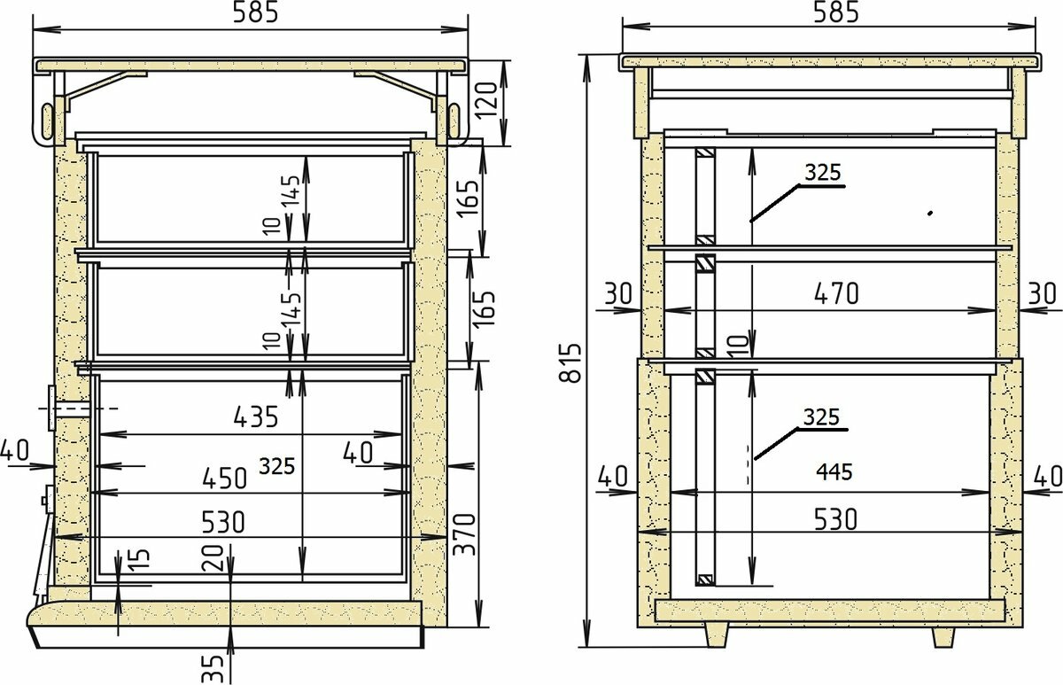 Ульи для пчел чертежи