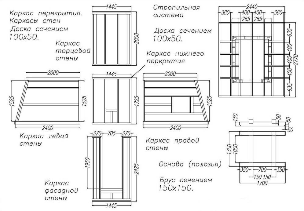 Строим дачный туалет по чертежам