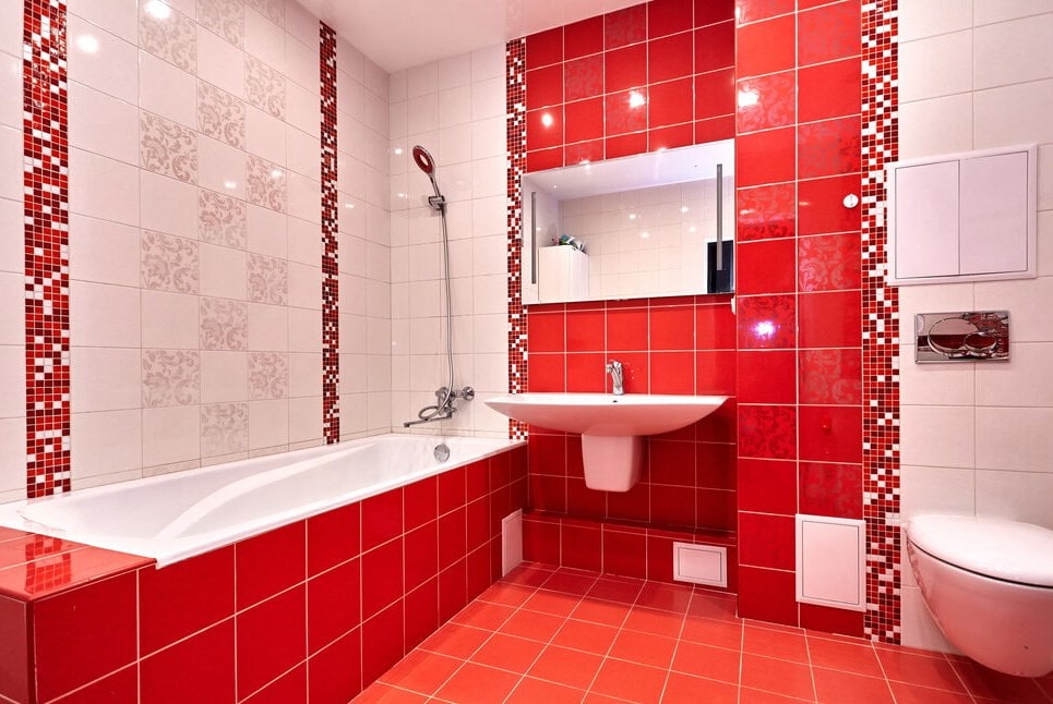 Отделка ванной комнаты плиткой - 40 фото современного дизайна