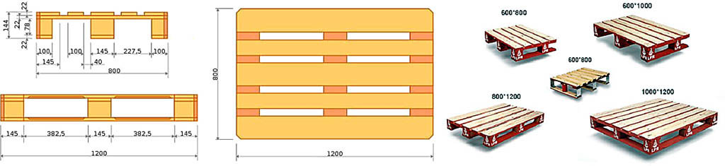 Чертежи мебели из паллет с размерами
