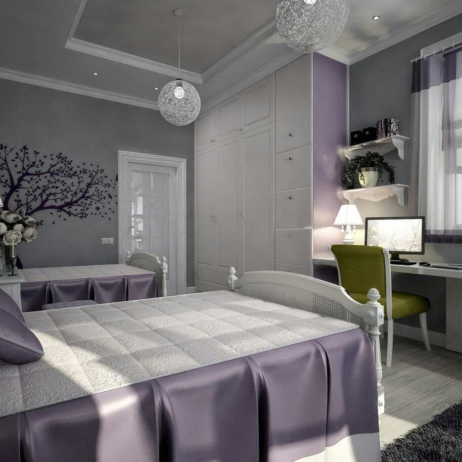 Фиолетовые стены — 135 фото примеров идей и варианты применения фиолетового в дизайне интерьера