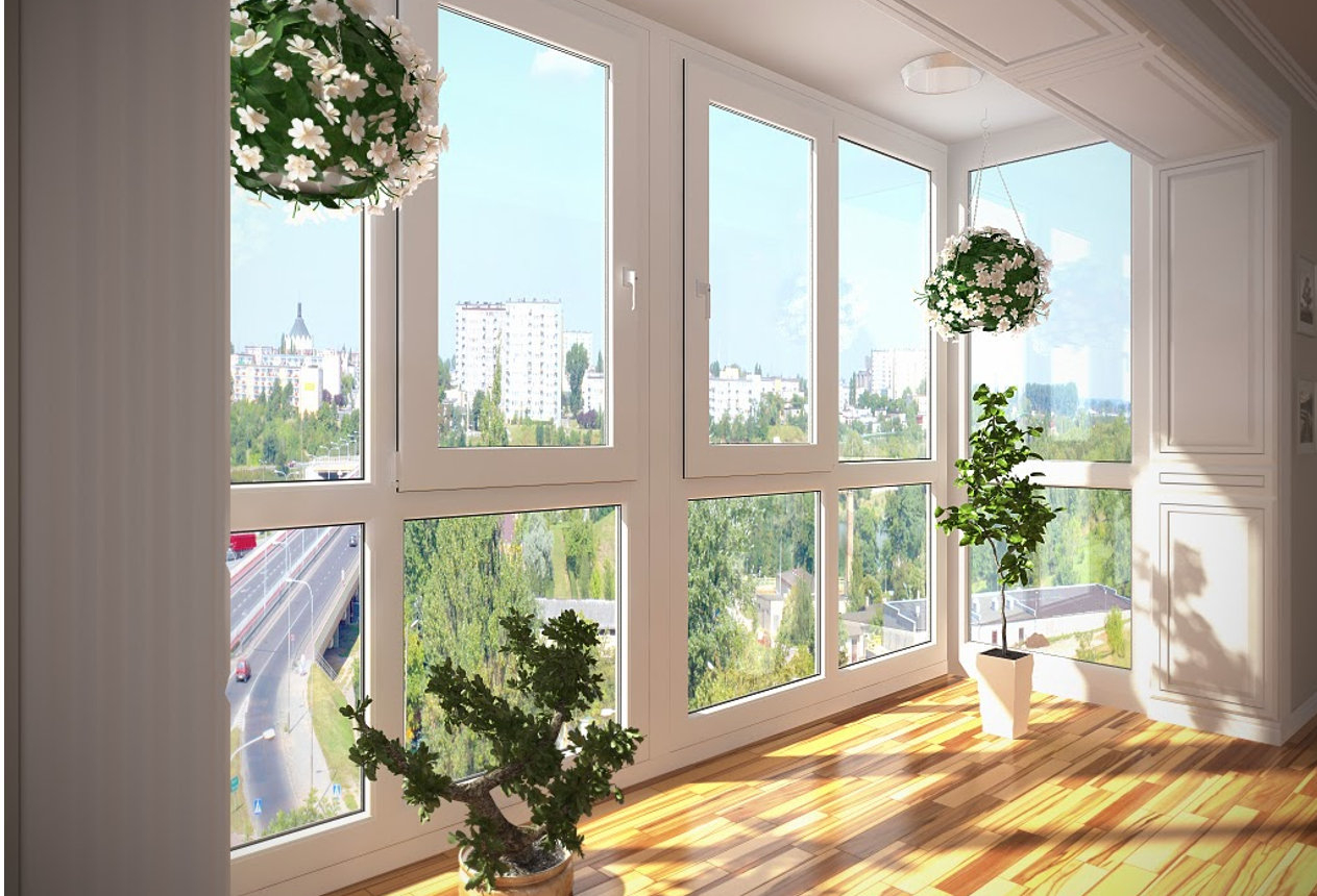 Панорамные окна в частном доме, квартире и на балконе.