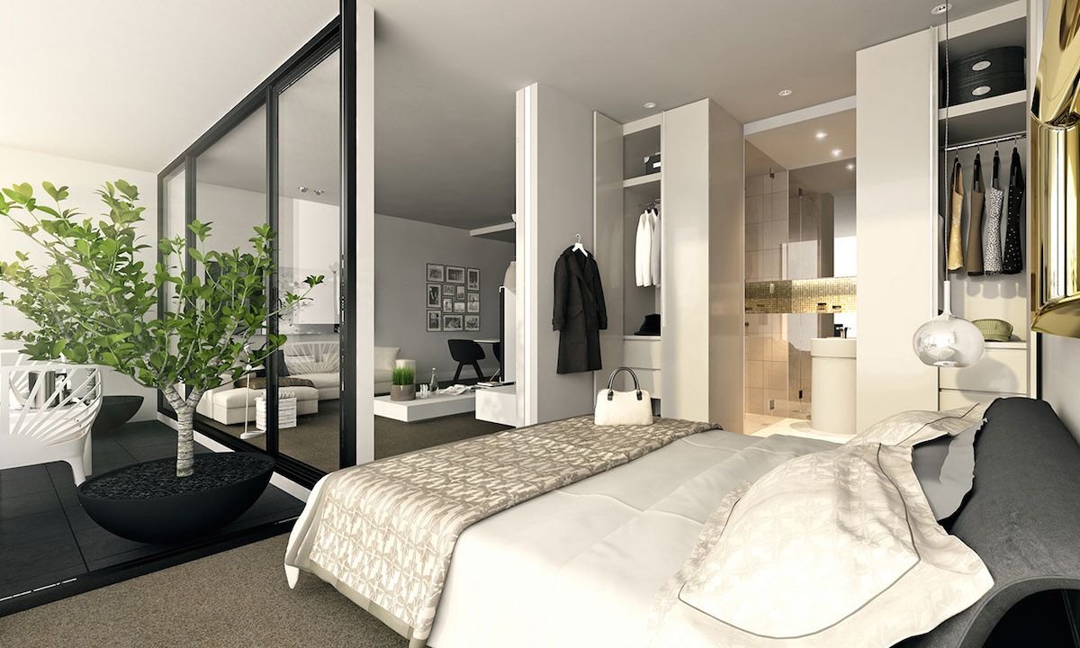 Дизайн квартиры студии: спальня и ее оформление