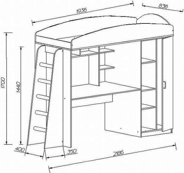 Делаем кровать чердак сами (2 фотоотчета + чертежи) | онлайн-журнал о ремонте и дизайне