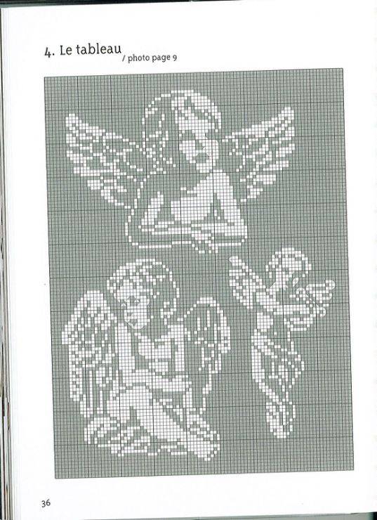 Схемы вышивки ангелочков: варианты исполнения ангелочков крестом