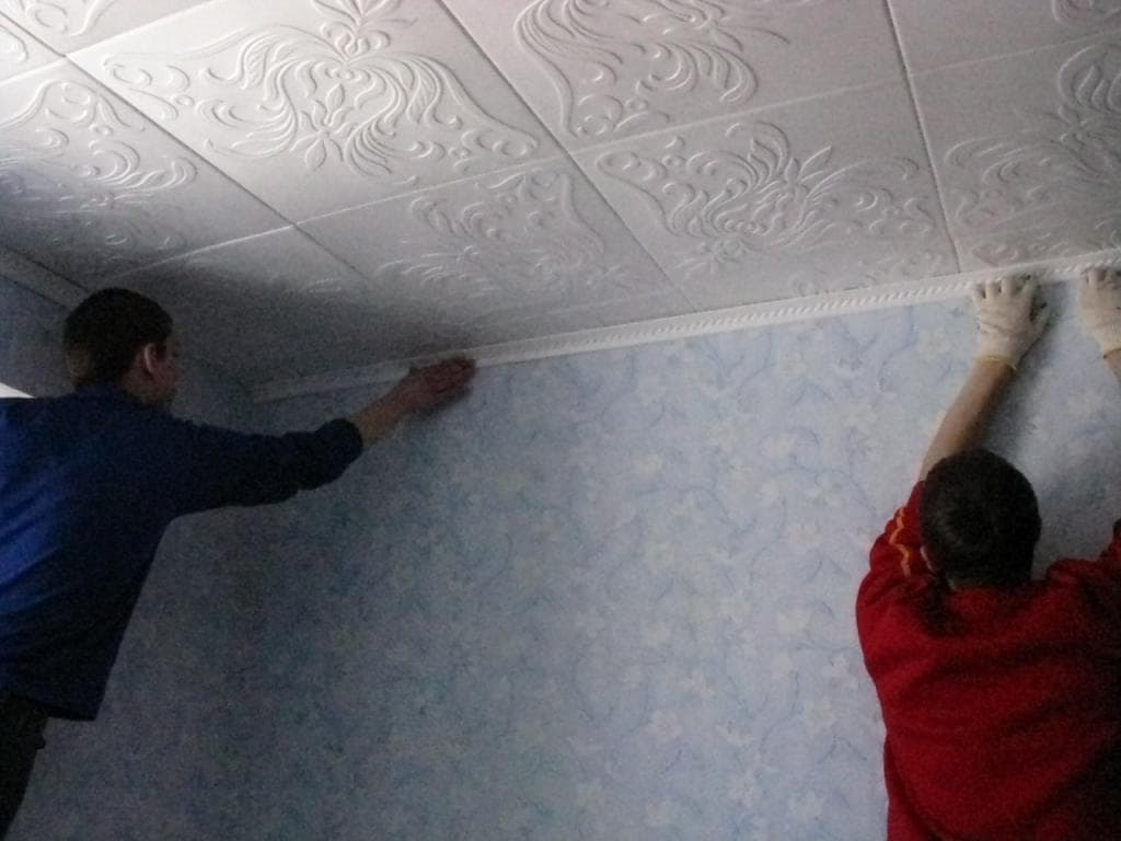 Покраска потолочной плитки из пенопласта – зачем красить, как правильно покрасить