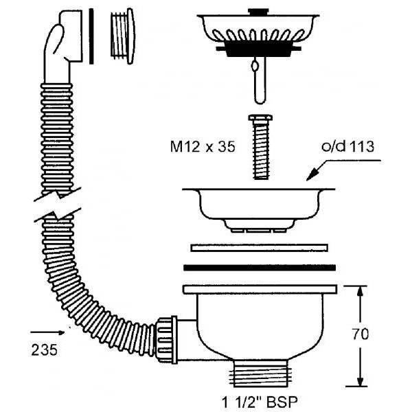 Сборка и монтаж сифона в ванной и на кухне: инструкция и схемы