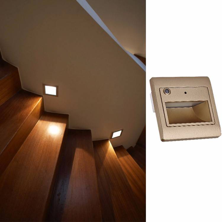 Освещение лестницы в частном доме: 35 фото