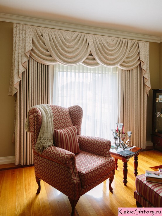 Стильные шторы для гостиной: 30 фото лучших композиций