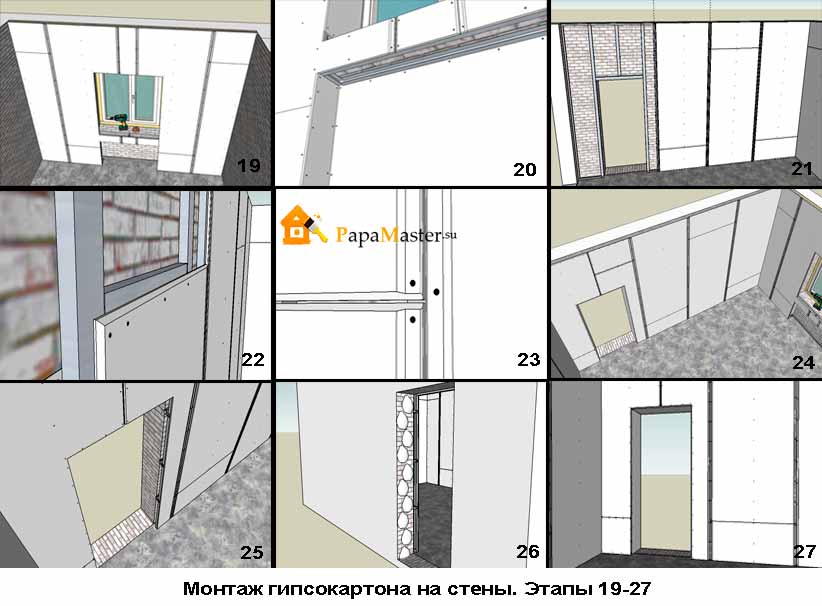 Чертеж гкл перегородки