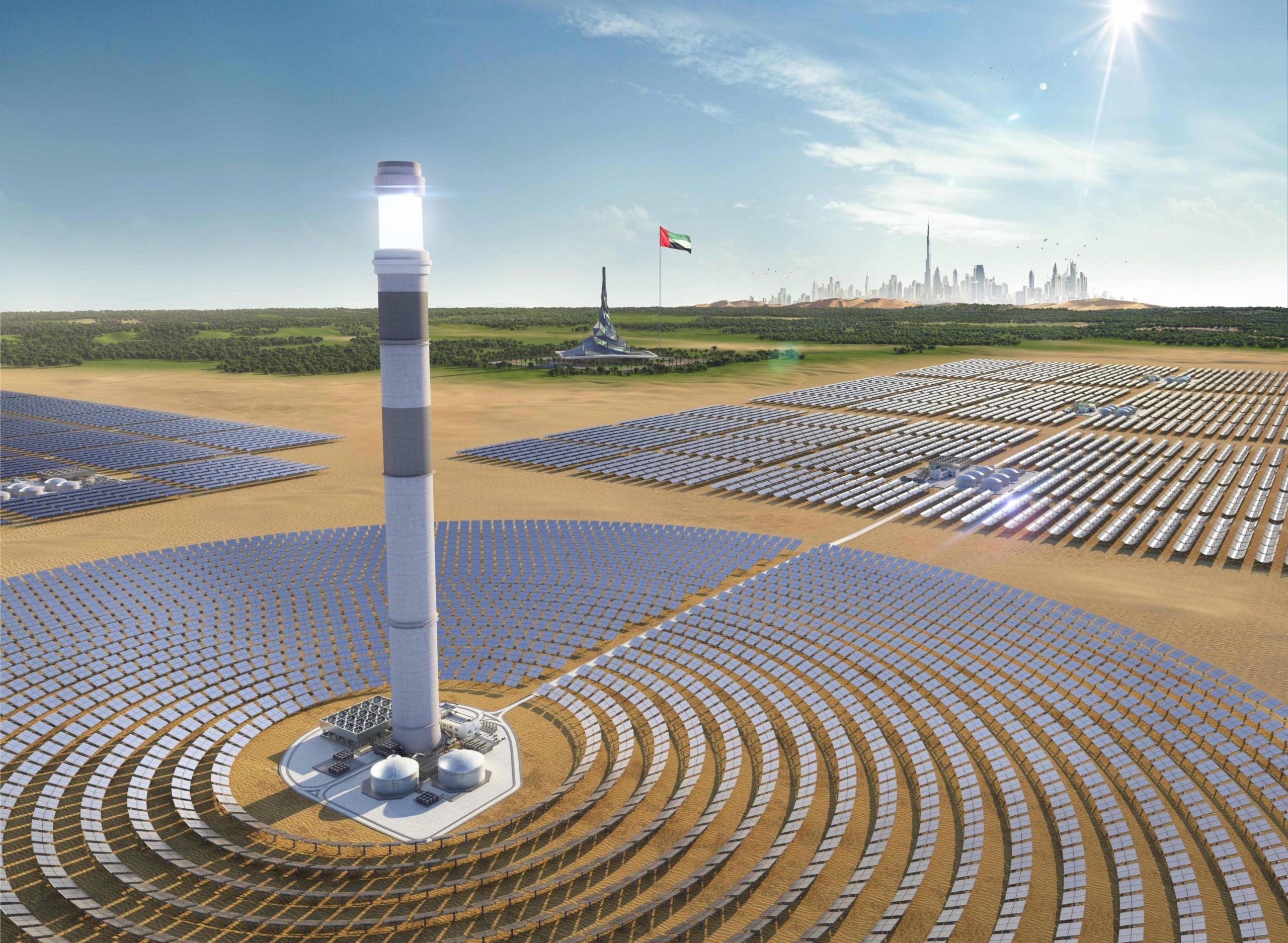 Какая электростанция самая крупная. Парк солнечной энергетики Дубай. Ps10 Солнечная электростанция. Солнечная тепловая электростанция башенного типа Solar. Уарзазат Солнечная электростанция.