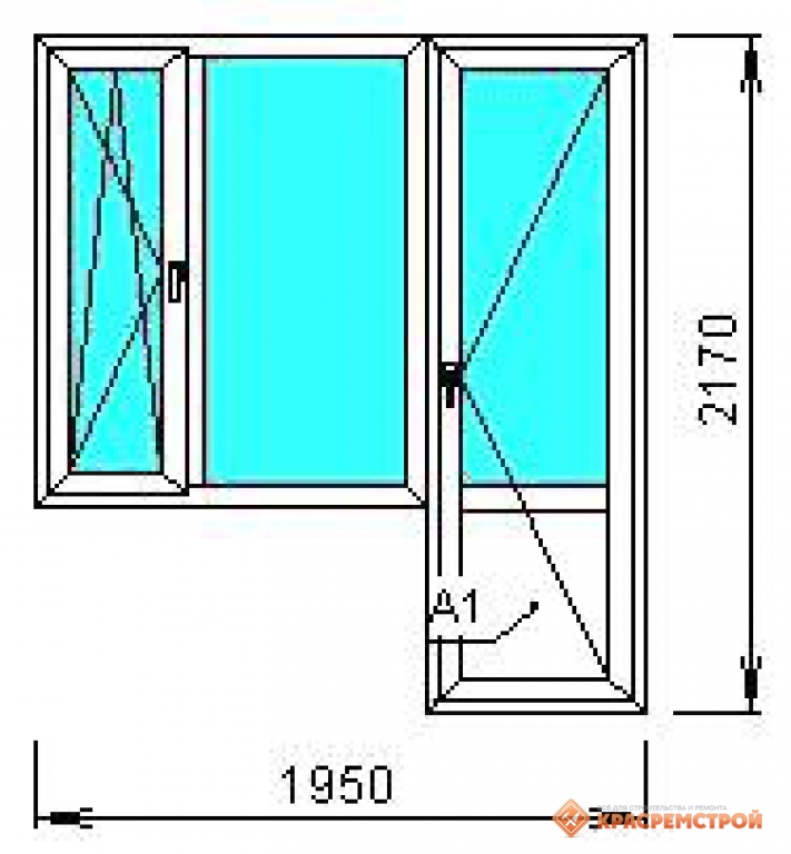 Стеклянная балконная дверь со стеклом полностью до пола