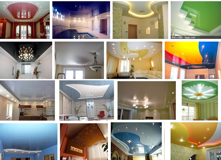 Натяжные потолки в гостиной: виды, дизайн, освещение, 60 фото в интерьере