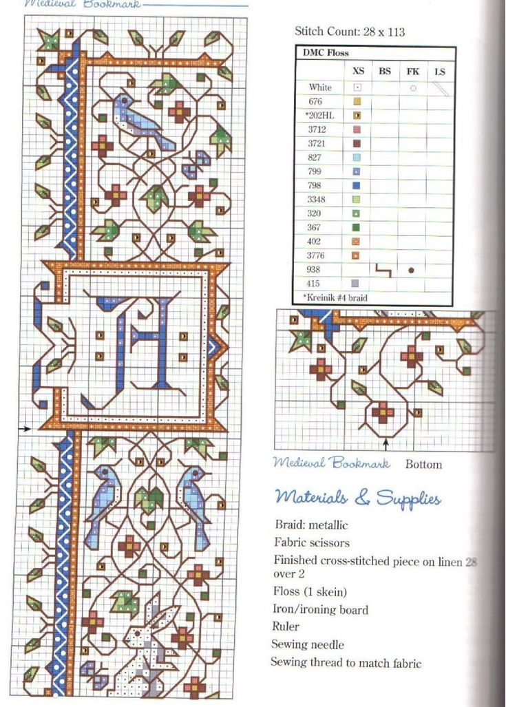 Вышивка крестом закладки для книг схемы и фото примеры