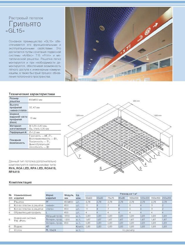 Подвесной потолок грильято: монтаж решетчатых конструкций, виды и размеры ячеек