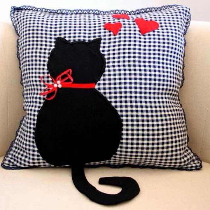 Фото подушка кошка своими руками выкройки фото