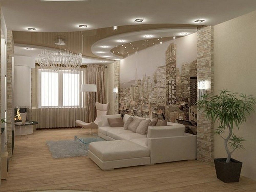 Оформление стен в гостиной: 65 современных идей, фото в интерьере