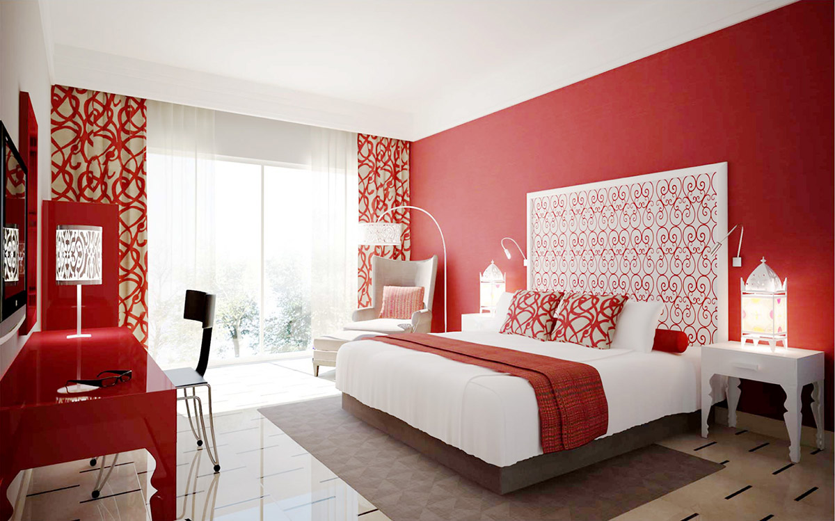 Спальня в Красном цвете