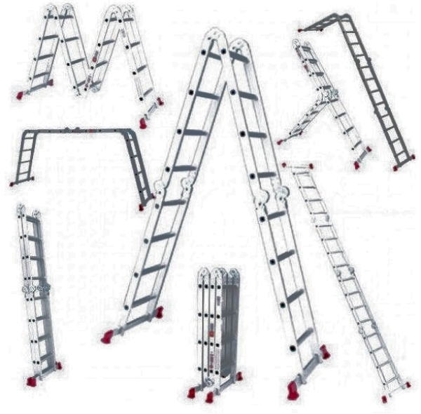Лестница-трансформер 4х4 и 4х6 из алюминия: характеристики и особенности