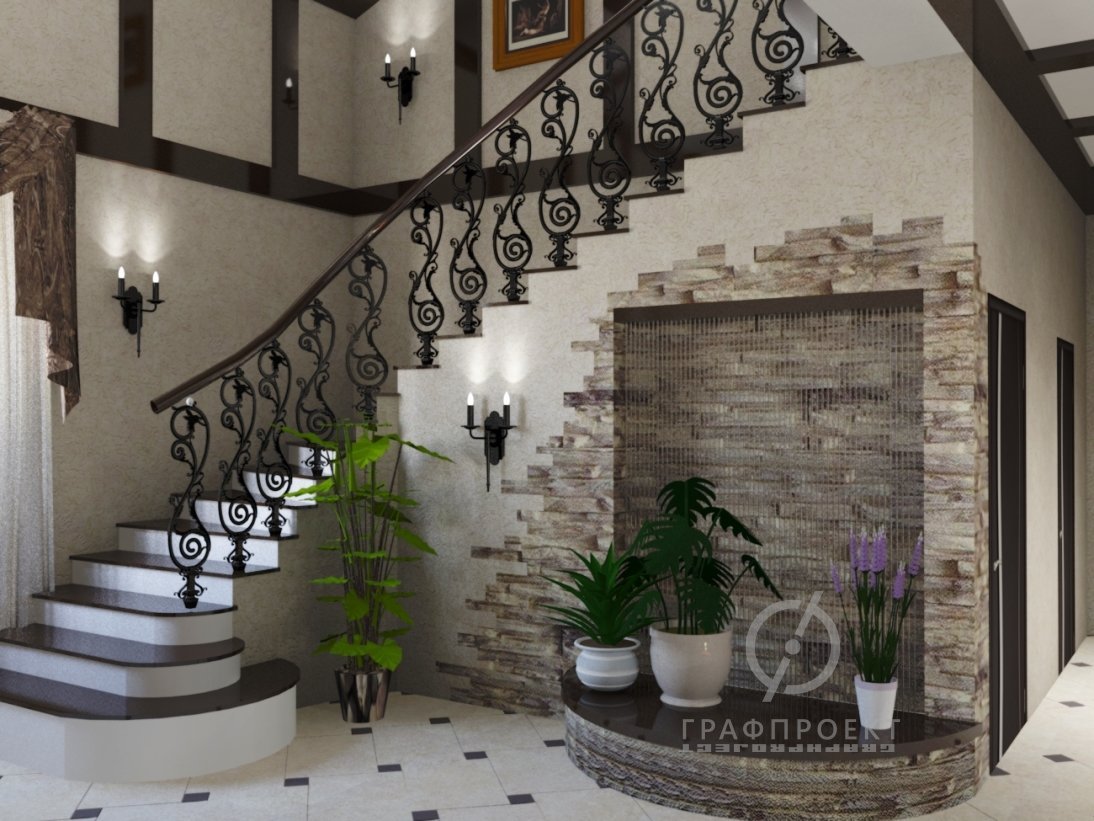 Советы дизайнеров по лучшему воплощению идеи прихожей с лестницей. дизайн прихожей с лестницей в частном доме