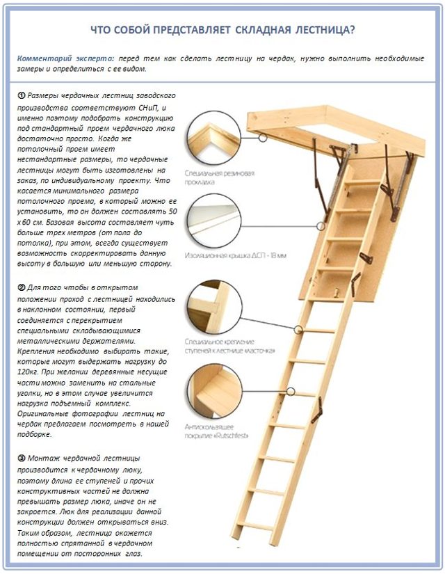 Как выбрать чердачную лестницу на мансарду? советы профессионалов