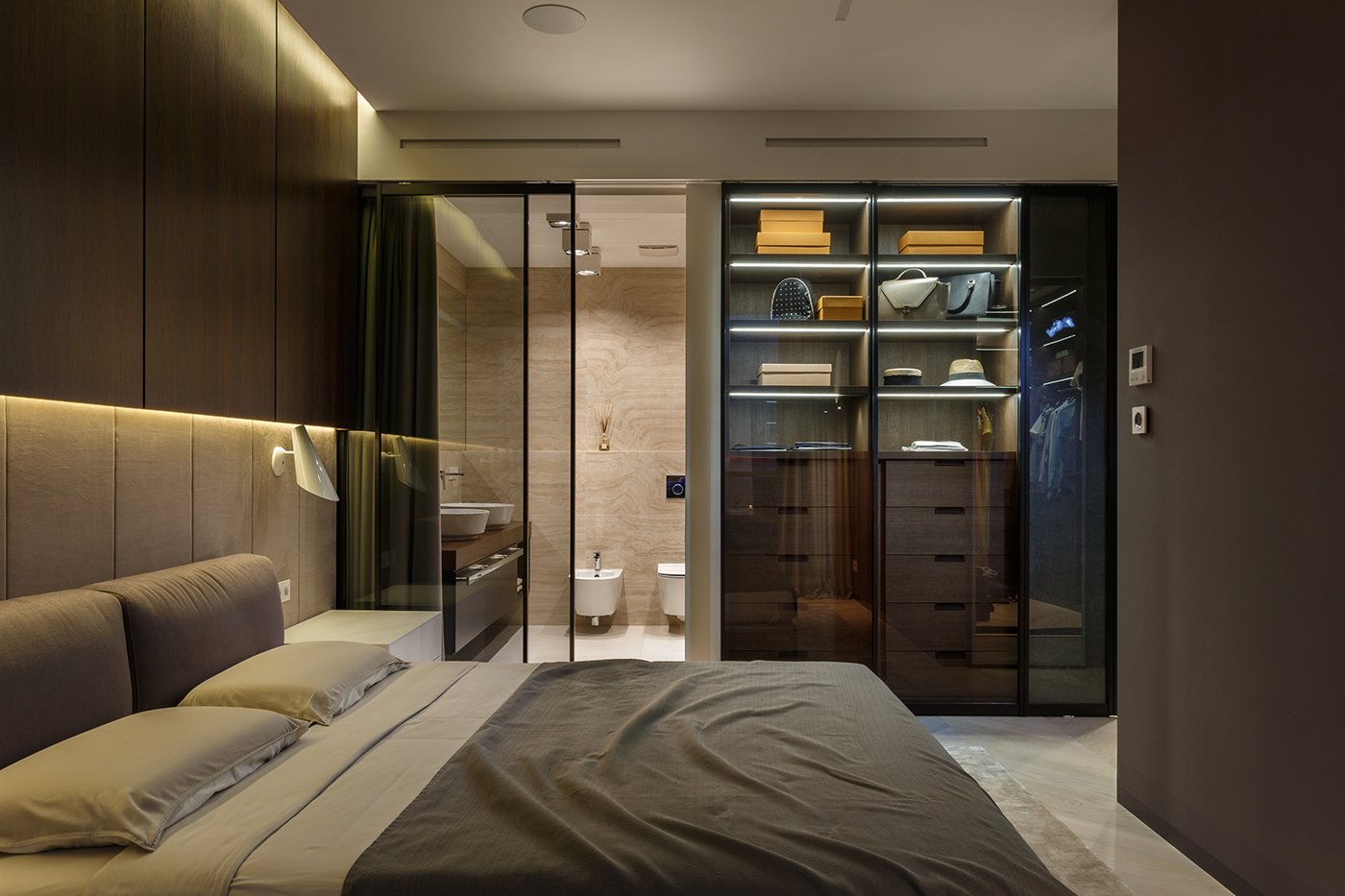 Гардеробная в спальне: 120 фото использования в современном дизайне интерьера