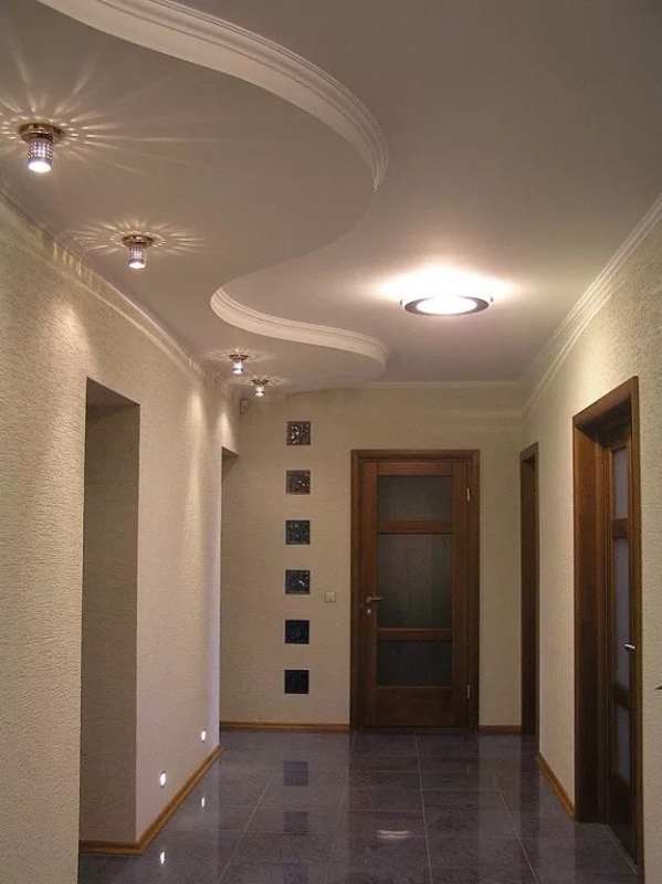 Как правильно оформить потолок из гипсокартона в прихожей – фото дизайнерских решений