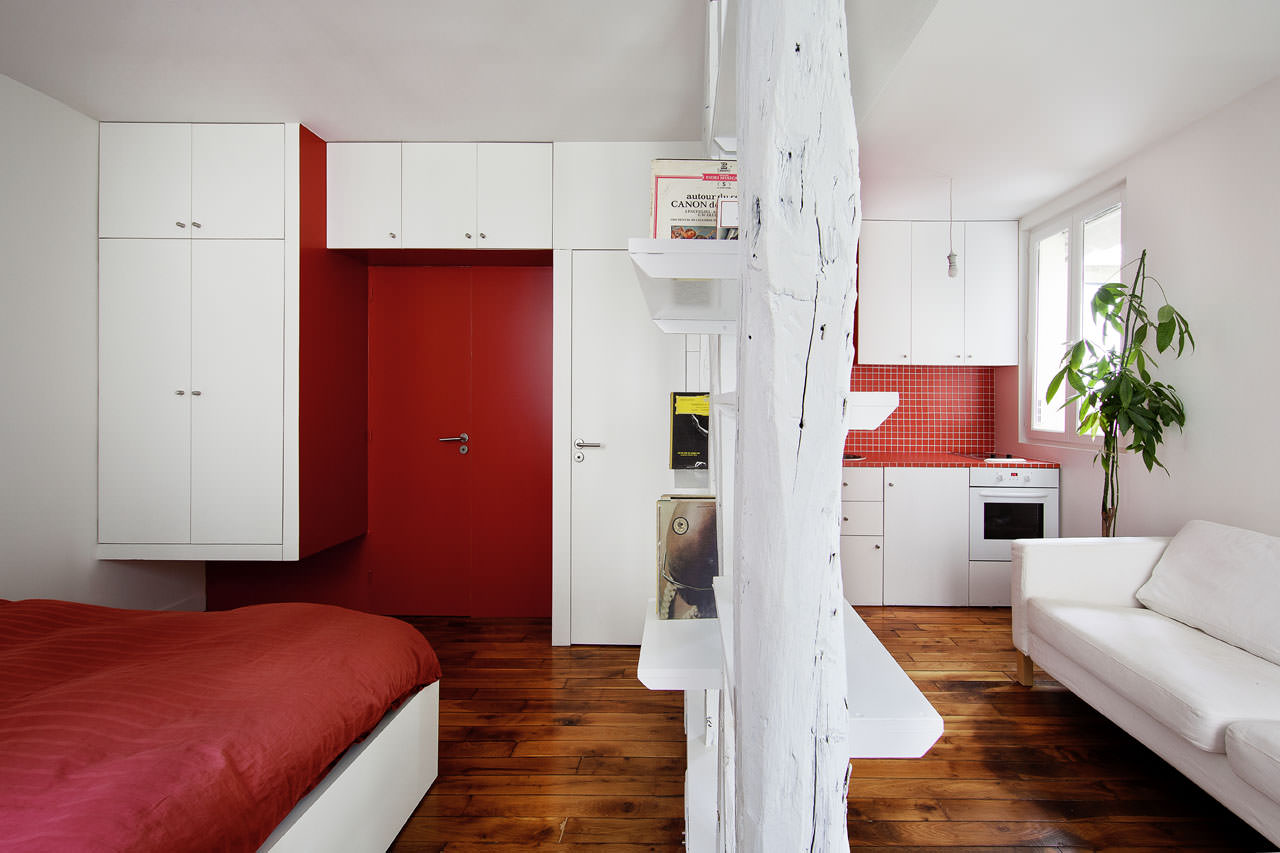 Интерьер квартиры-студии со спальней в нише – дизайн интерьера
