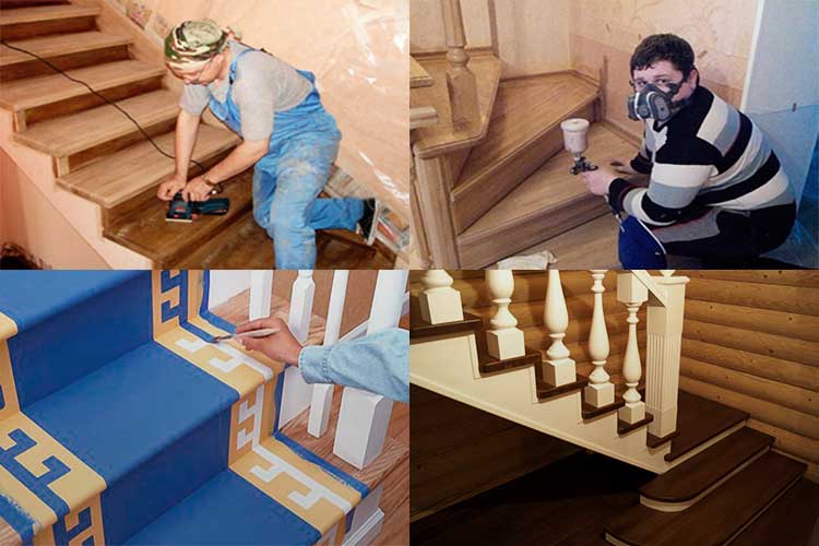 Чем покрасить деревянную лестницу: обзор красок, видео-лайфхак